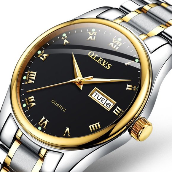 3-3 OLEVS Men's Watch Calendar Waterproof Luminous - Picture 1 of 7
